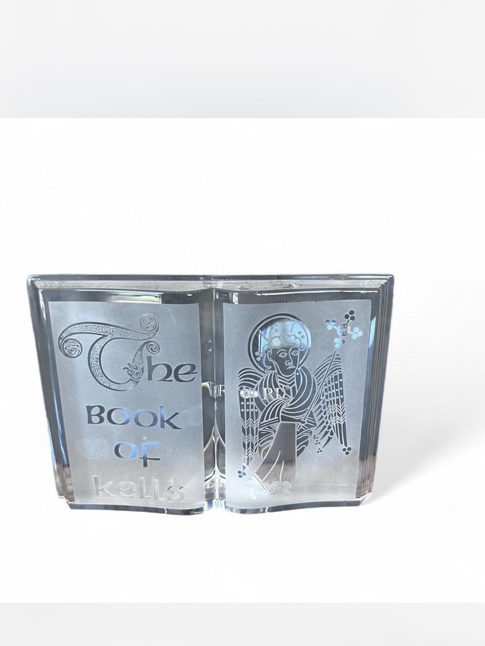 Vintage Waterford Crystal 'The Book of Kells' Sculpture in excellent condition
